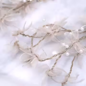 蕾絲鐵線緞帶珍珠×螺旋耳夾