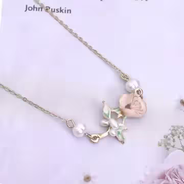 優雅玫瑰花×項鍊