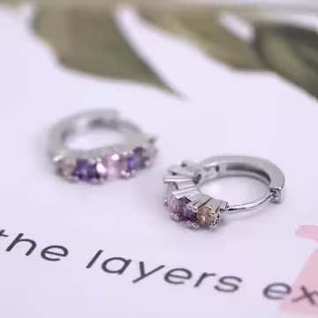 彩色閃鑽×耳扣