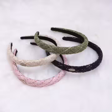 小金牌細框毛呢×髮箍×粉紅