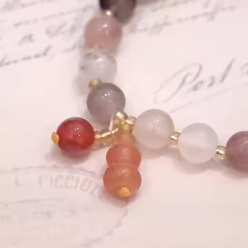 彩色水晶葫蘆×固定式串珠手鍊