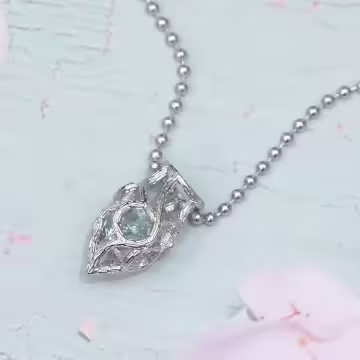 藍冰心臟&times;鎖骨項鍊