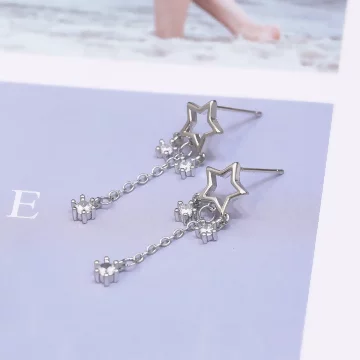 925銀針×星星垂掛小晶鑽×耳環.avif