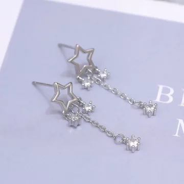 925銀針×星星垂掛小晶鑽×耳環.avif