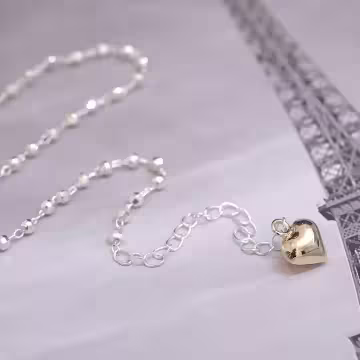 金愛心流蘇&times;鎖骨項鍊