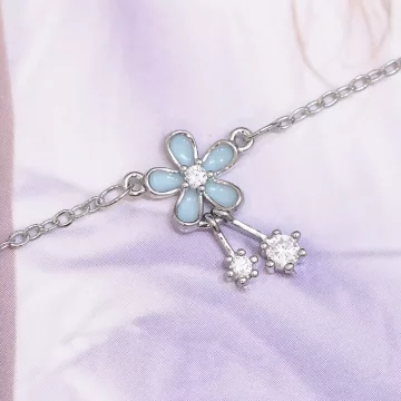 925銀飾×五瓣小藍花垂鑽×鎖骨項鍊.avif