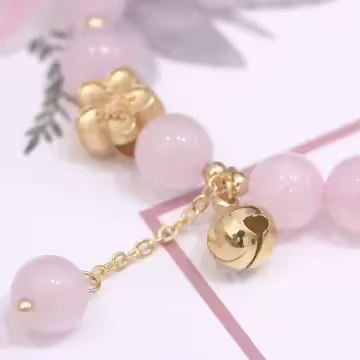 金花粉晶鈴鐺×固定式串珠手鍊