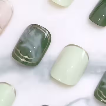 夏日山茶花亮面×穿戴式手指甲片×二十四入