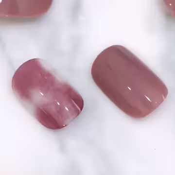 玫瑰花朱紅蝴蝶結亮面×穿戴式手指甲片×二十四入