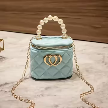 雙心立體水桶包&times;果凍鍊條斜背包&times;水藍