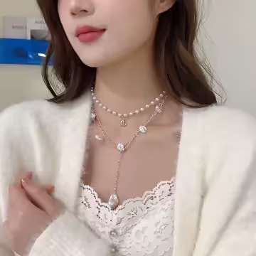 巴洛克珍珠×三層項鍊