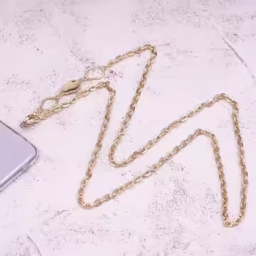 個性金屬貝殼×手機斜背雙勾掛繩×金色