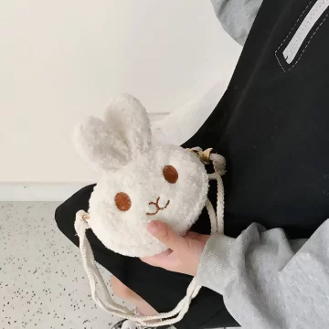 絨毛兔寶寶×棉繩斜背包×白色.avif