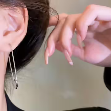 925銀針×愛心別針×耳環