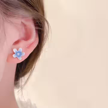 花卉庄園×單邊四套件耳環組