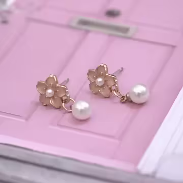 甜嫩粉櫻珍珠×三套件耳環組