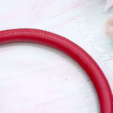 單色簡約皮革×手機腕帶掛繩×紅色