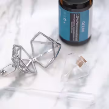 鑽石×薰香玻璃寶瓶×長項鍊