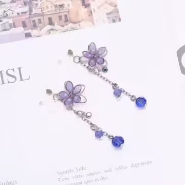 櫻花綻放×矽膠U型耳夾×共二色