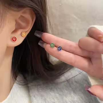 平安喜樂如意×三套件耳環組