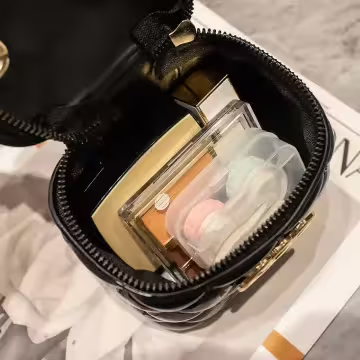 雙心立體水桶包&times;果凍鍊條斜背包&times;橘色