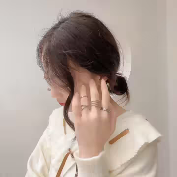 多層螺旋彈簧×六套件戒指組 