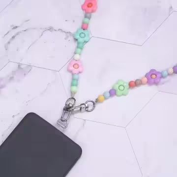 小花花繽紛×手機斜背雙勾掛繩