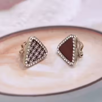 千鳥咖啡三角型×不對稱三角耳夾