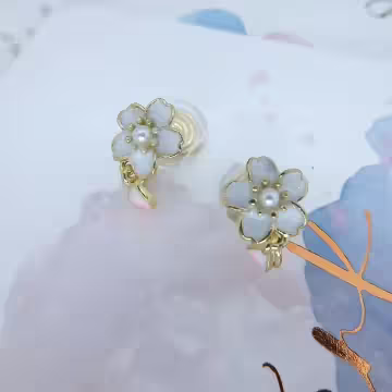 小櫻花落下×蚊香盤U型耳夾