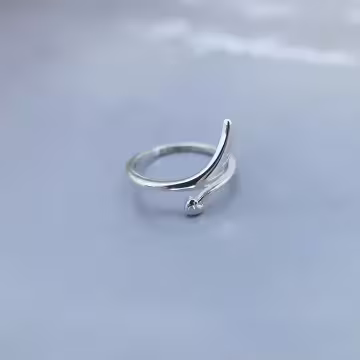 925銀飾&times;心之翼&times;開口戒指