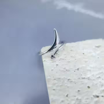 925銀飾&times;心之翼&times;開口戒指