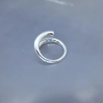 925銀飾×光面銀柱繞指×開口戒指.avif