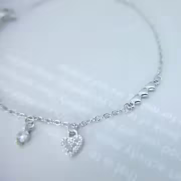 925銀飾&times;愛心鋯石流蘇&times;手鍊