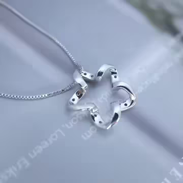 925銀飾×塗鴉鏤空星星×鎖骨項鍊 