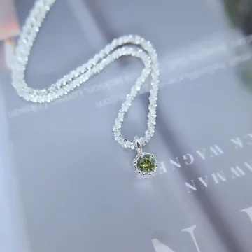 925銀飾×宮廷風綠水鑽×鎖骨項鍊 .avif