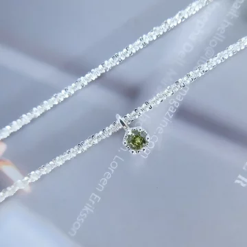 925銀飾×宮廷風綠水鑽×鎖骨項鍊 .avif