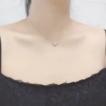316鋼飾×愛心×鎖骨項鍊×銀色.avif
