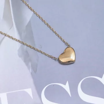 316鋼飾×愛心×鎖骨項鍊×金色.avif