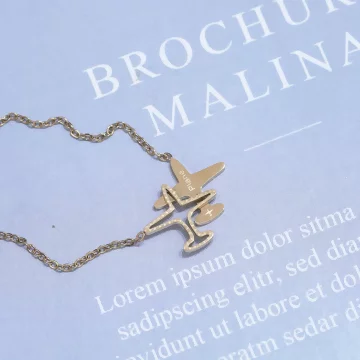 316鋼飾×小飛機×鎖骨項鍊×金色.avif