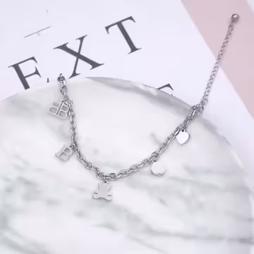 316鋼飾×小熊BABY×手鍊×銀色