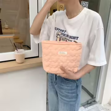 糖果愛心包&times;化妝包&times;粉橘