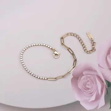 316鋼飾×晶鑽鍊條×手鍊×金色 .avif