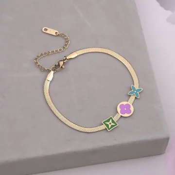 316鋼飾×小花朵 ×手鍊×玫瑰金.avif