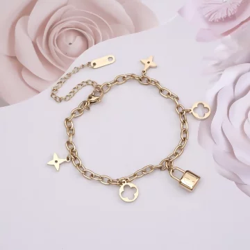 316鋼飾×小花朵 ×手鍊×玫瑰金.avif