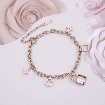 316鋼飾×小花朵 ×手鍊×玫瑰金.avif