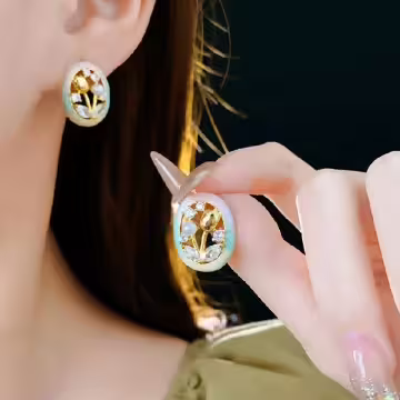 鬱金香花園×耳環 