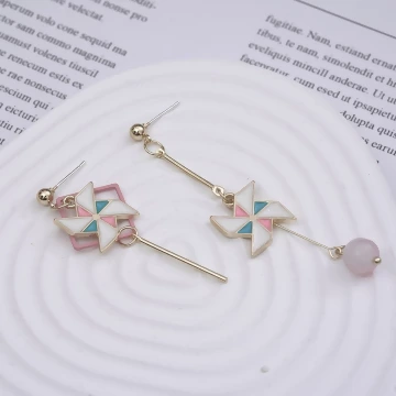 紙風車直桿×不對稱吊墜耳環 .avif