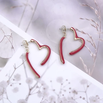 安可拉復古紅心×蚊香盤U型耳夾.avif