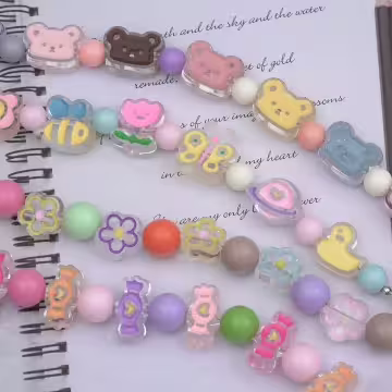 彩虹花朵×手機腕帶掛繩