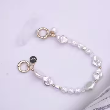 巴洛克珍珠LOVE吊牌×手機腕帶掛繩